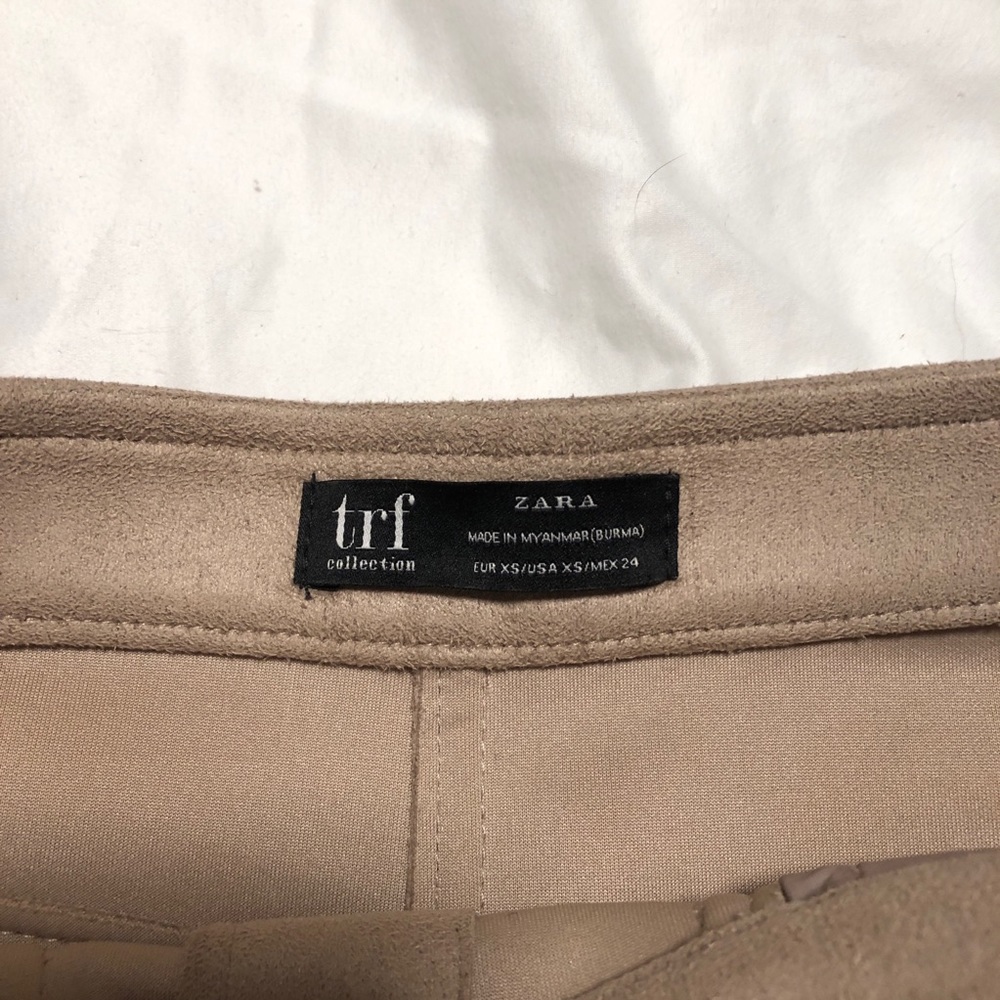 Mini Suede Skirt | Beige | (faux suede) | xs - Picture 2 of 3